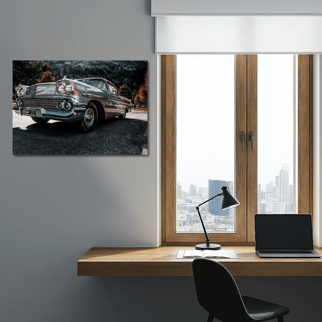 Chevrolet Impala Classic Chrome Mountain Forest – Wall Art