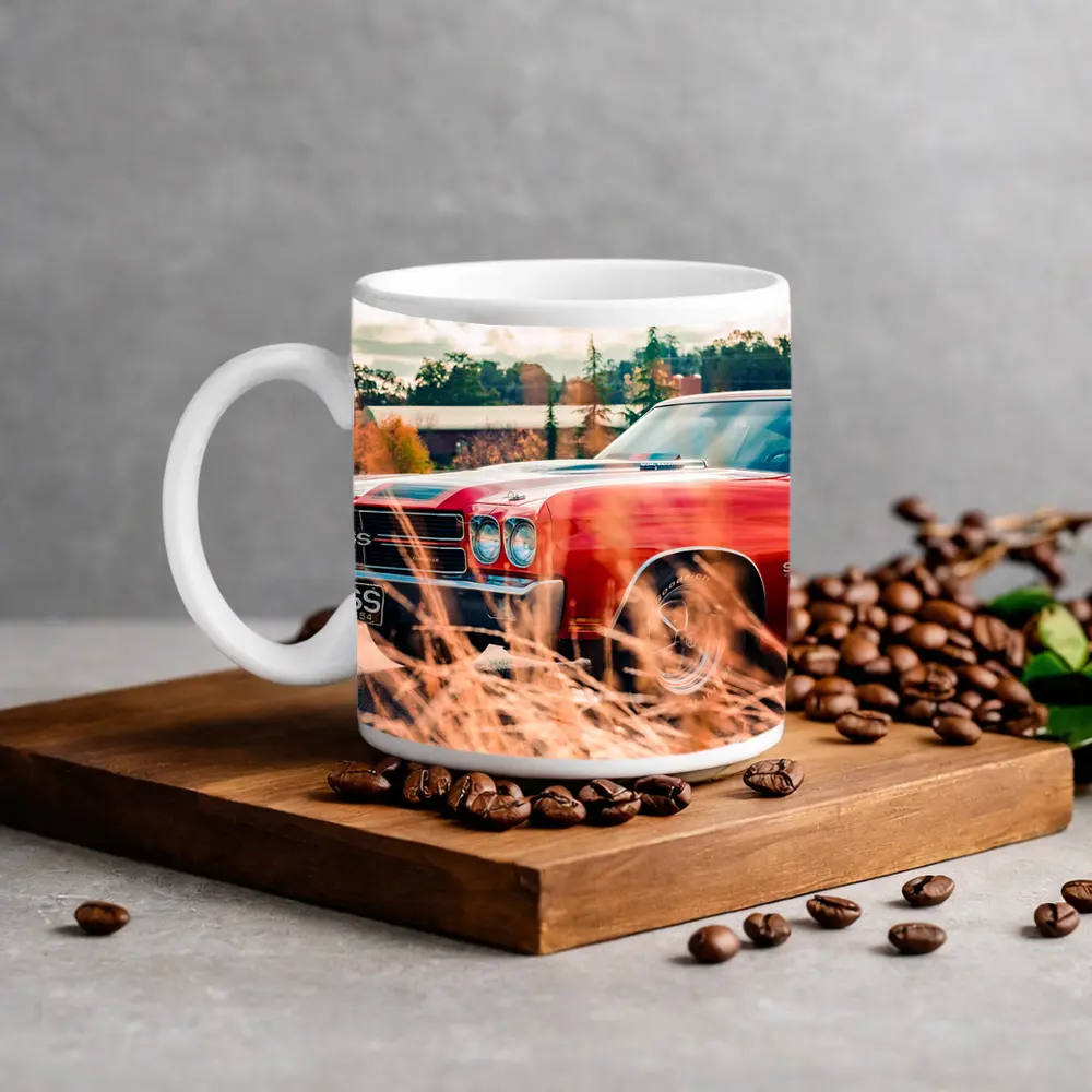 Chevrolet Chevelle SS Red Muscle Car – Mugs