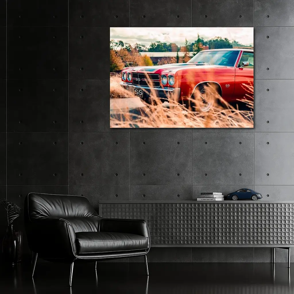 Chevrolet Chevelle SS Red Muscle Car – Wall Art