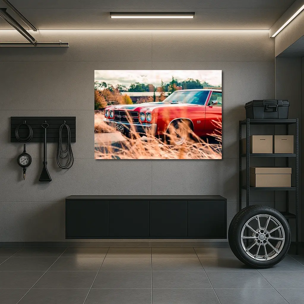Chevrolet Chevelle SS Red Muscle Car – Wall Art