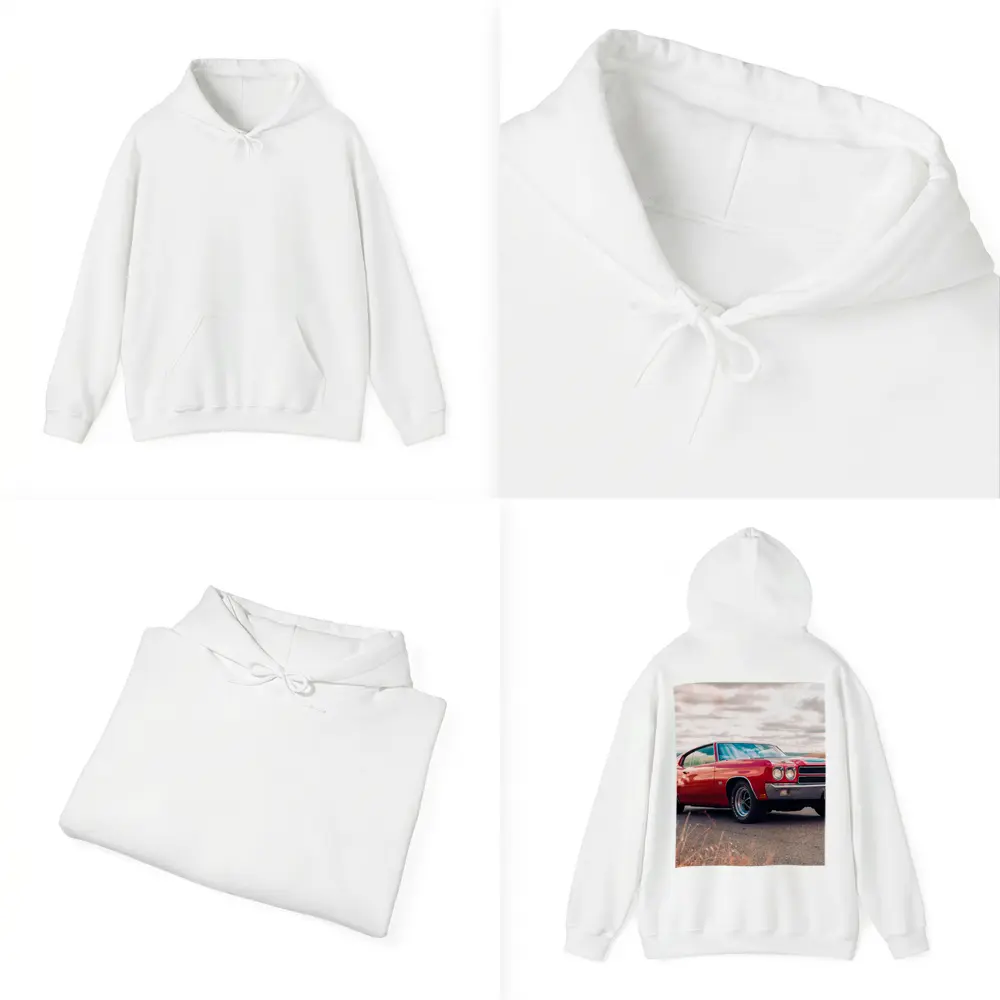 Red Chevrolet Chevelle SS Cloudy Sky – Hoodies