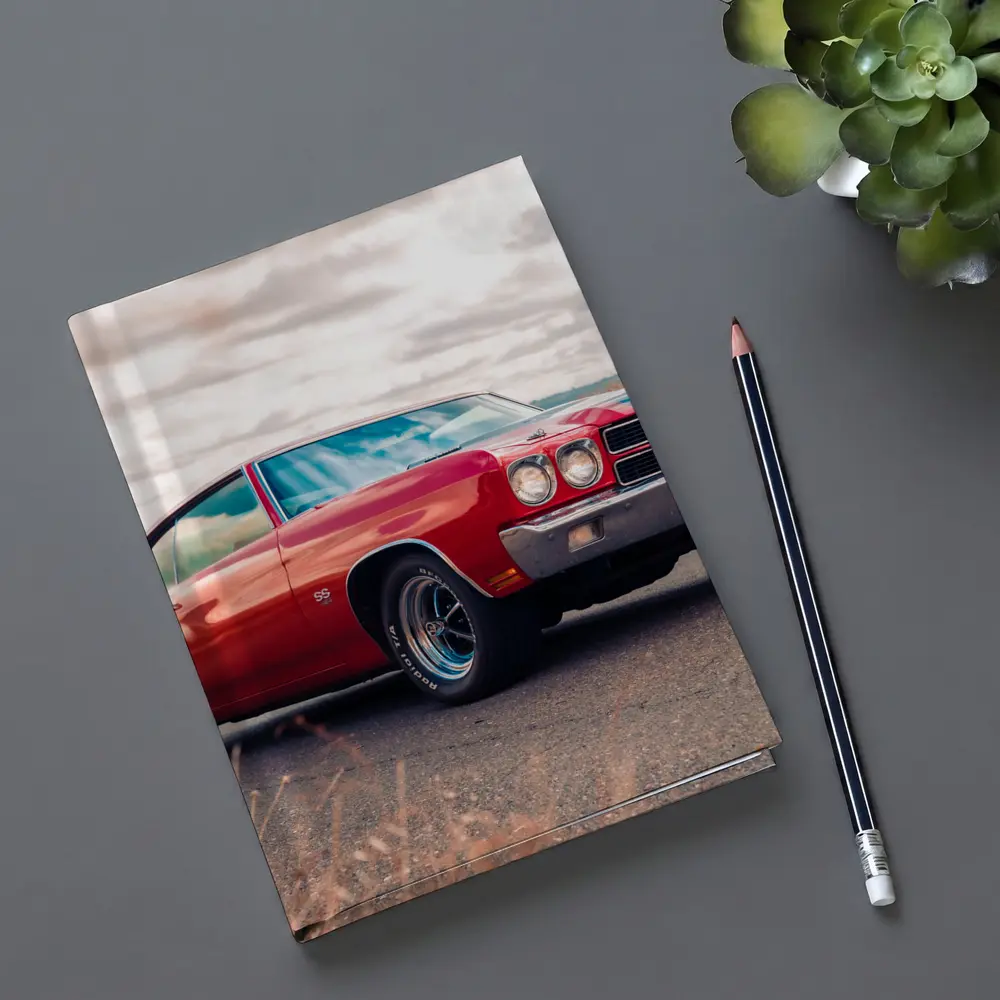 Red Chevrolet Chevelle SS Cloudy Sky – Notebooks