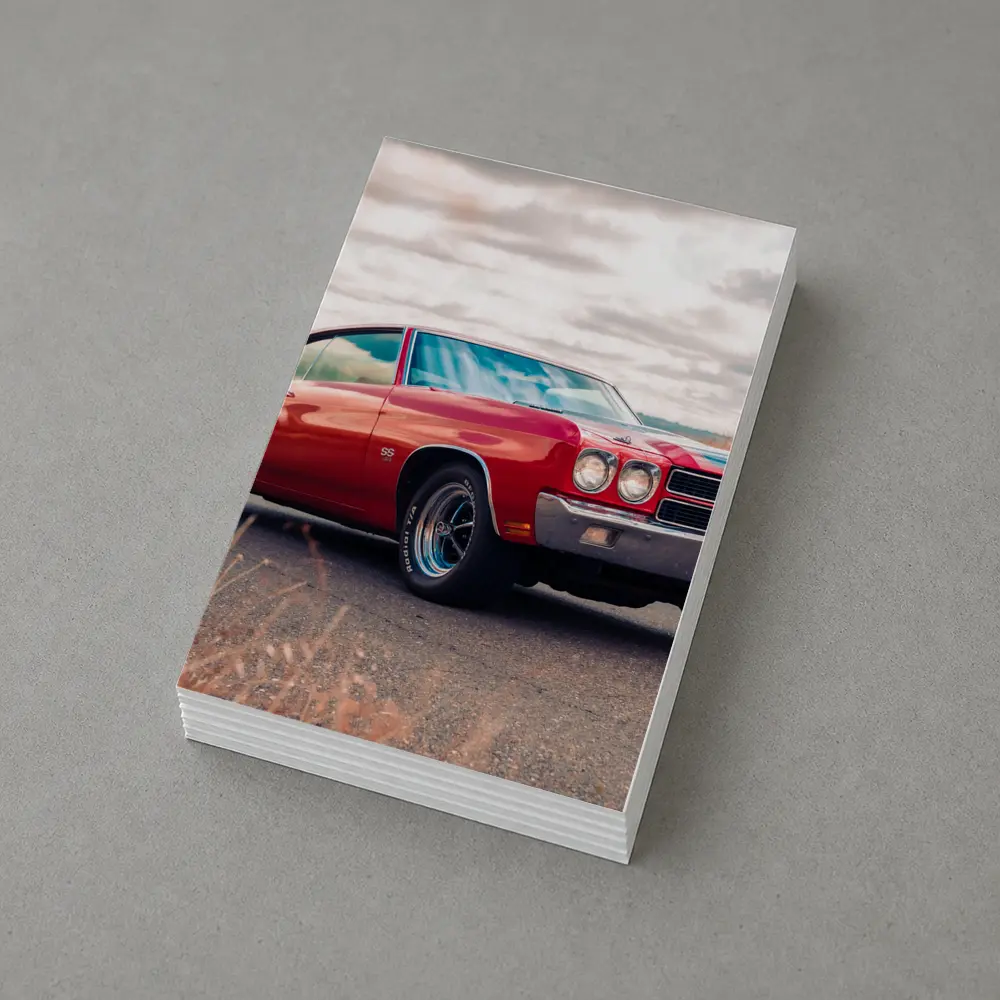 Red Chevrolet Chevelle SS Cloudy Sky – Postcards