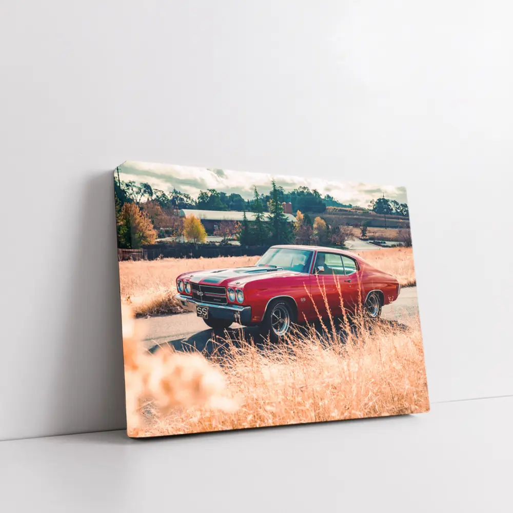Chevrolet Chevelle SS Red Muscle Car Field – Wall Art