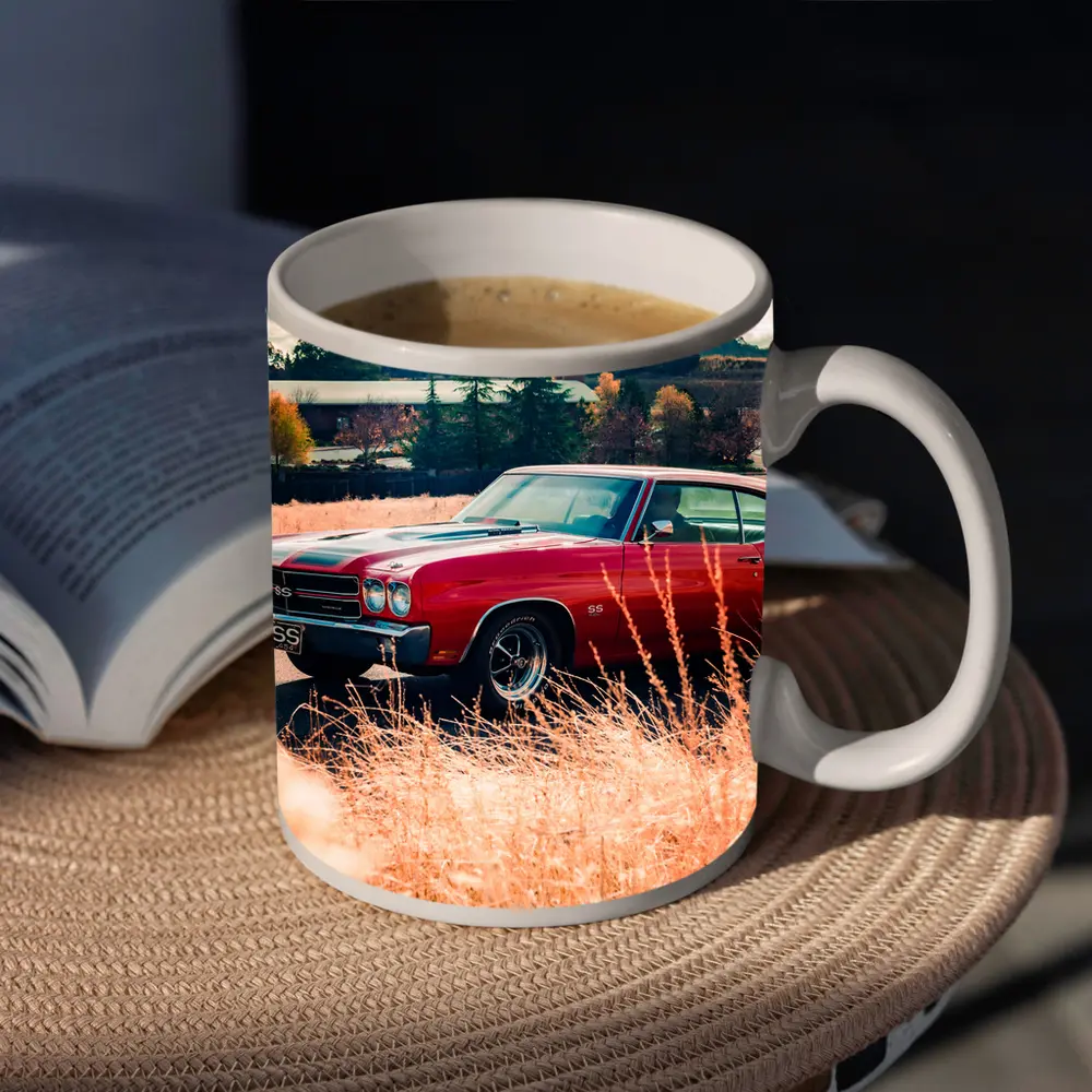 Chevrolet Chevelle SS Red Muscle Car Field – Mugs