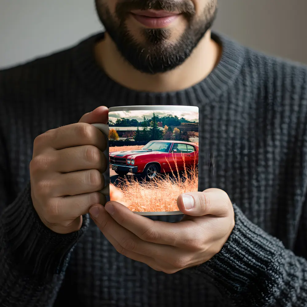 Chevrolet Chevelle SS Red Muscle Car Field – Mugs
