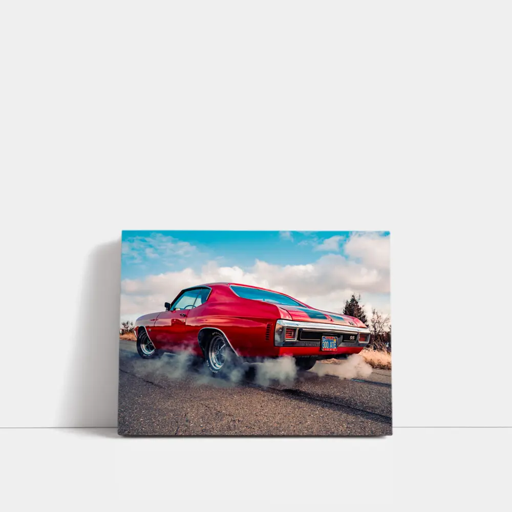 Chevrolet Chevelle SS Burnout Red Muscle Car – Wall Art