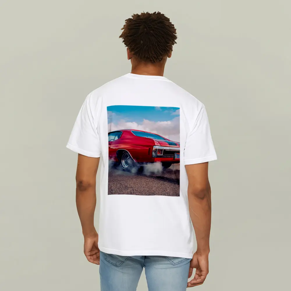 Chevrolet Chevelle SS Burnout Red Muscle Car – T-Shirts