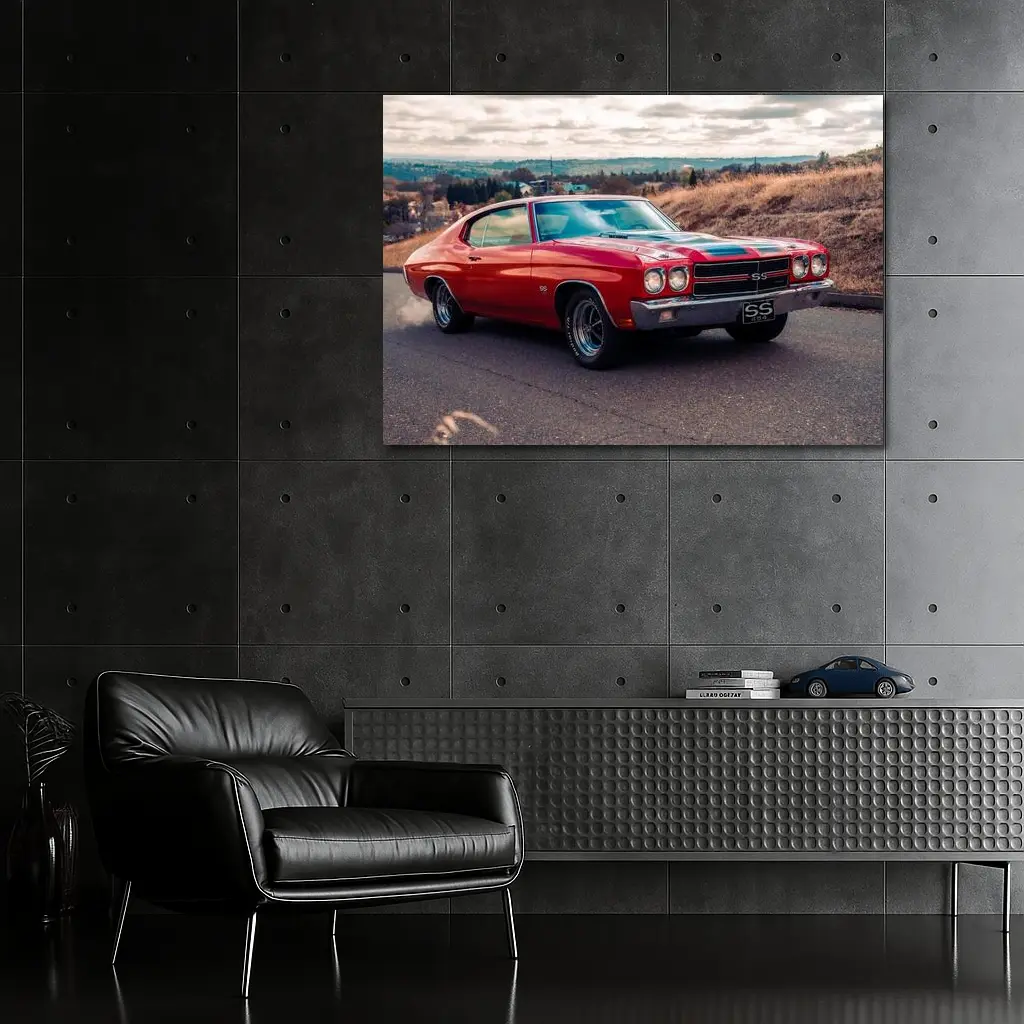 Chevrolet Chevelle SS Red Muscle Car – Wall Art