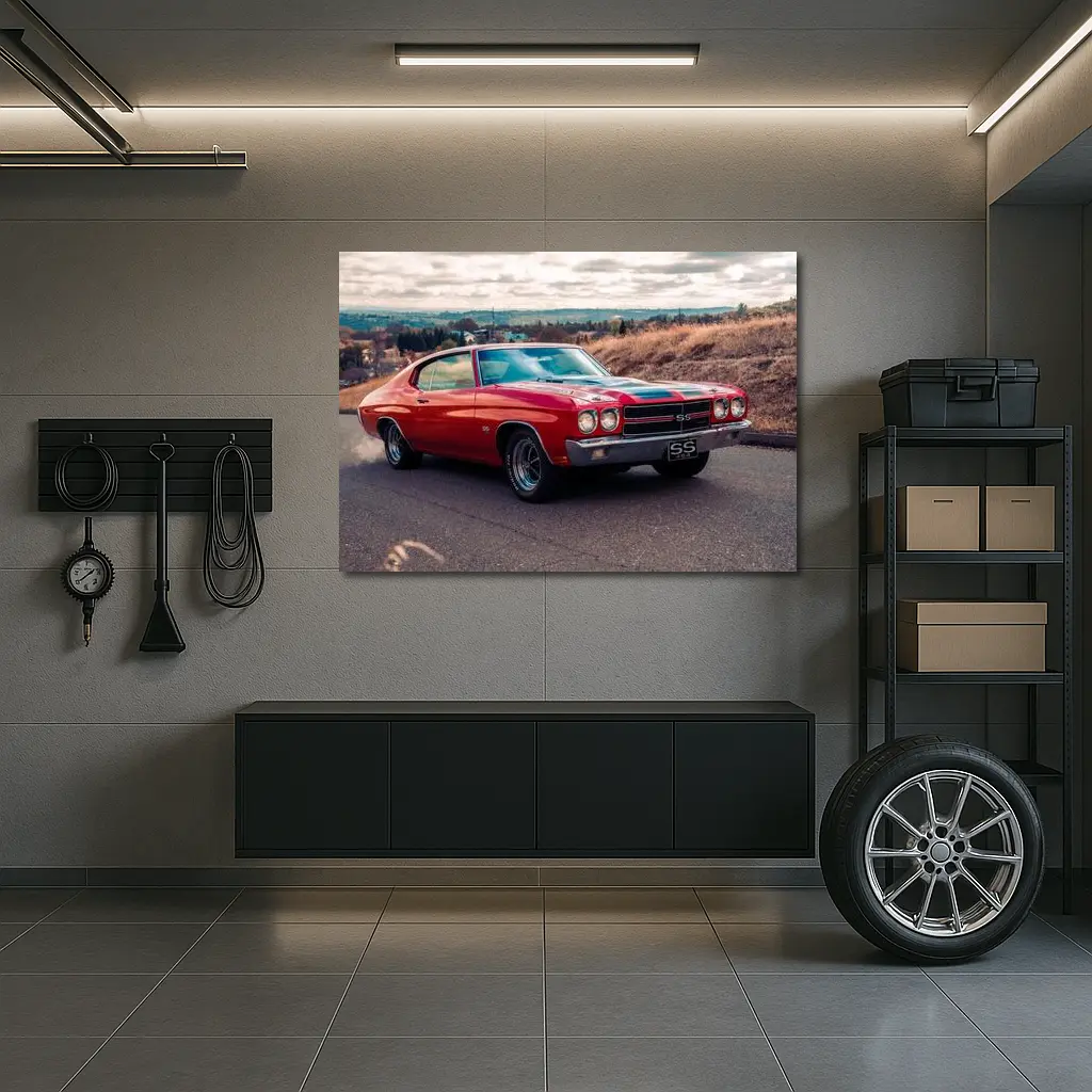Chevrolet Chevelle SS Red Muscle Car – Wall Art