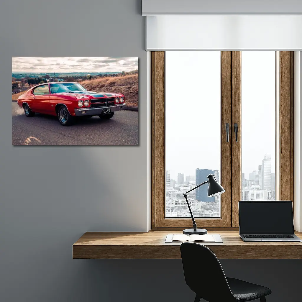 Chevrolet Chevelle SS Red Muscle Car – Wall Art