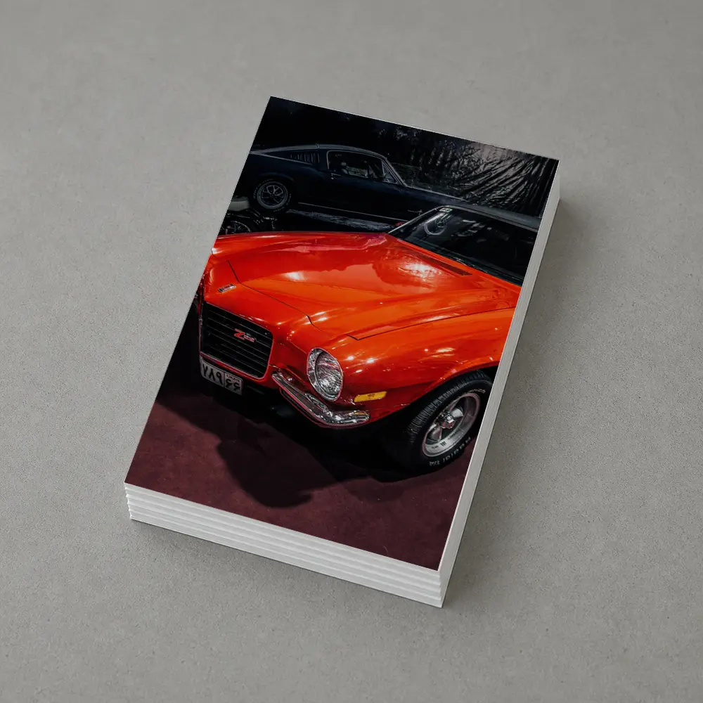 Chevrolet Camaro Z28 Orange Classic Muscle Car – Postcards