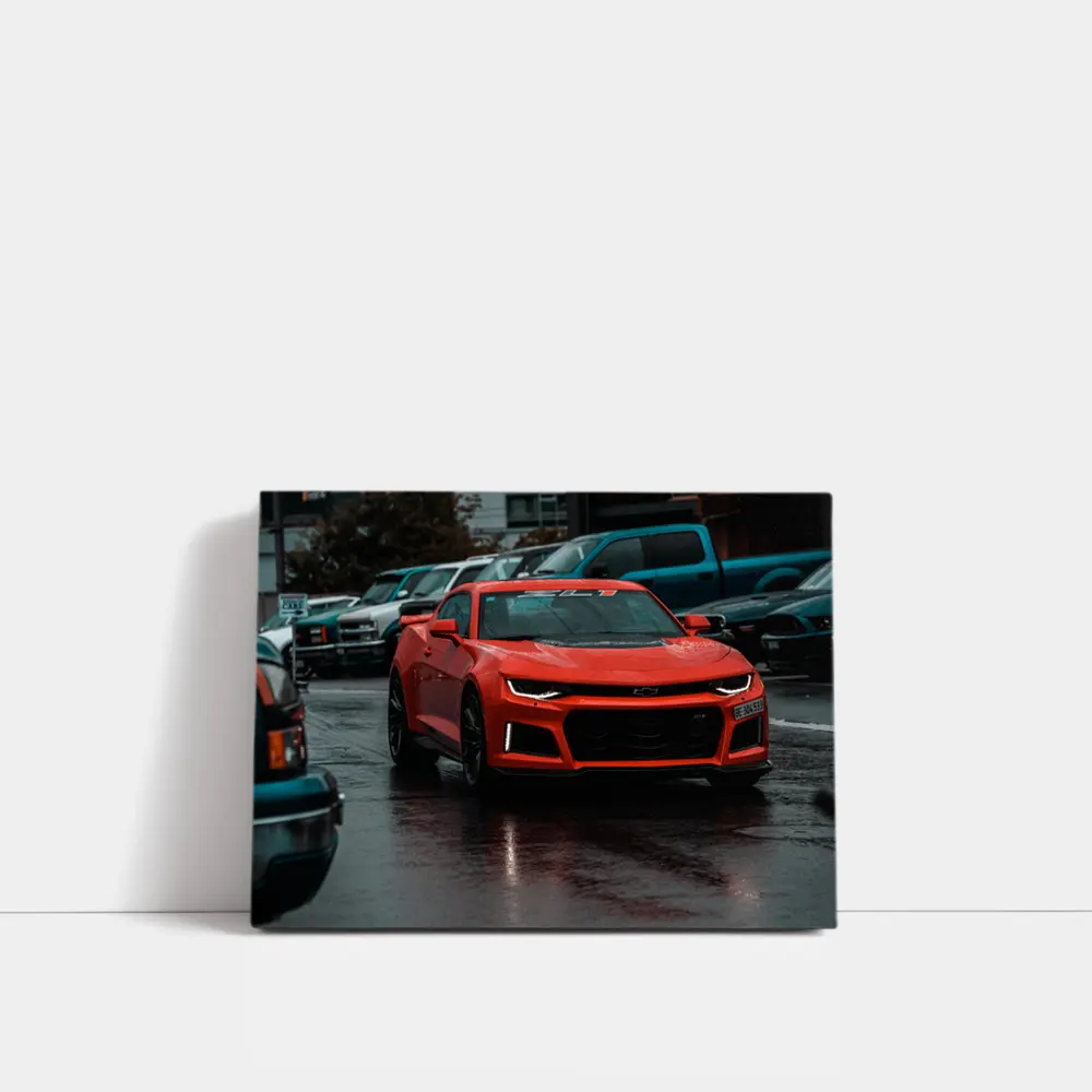 Chevrolet Camaro ZL1 Wet Parking Lot – Wall Art