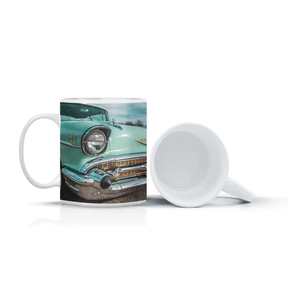 Classic Chevrolet Bel Air Teal Chrome Detail – Mugs