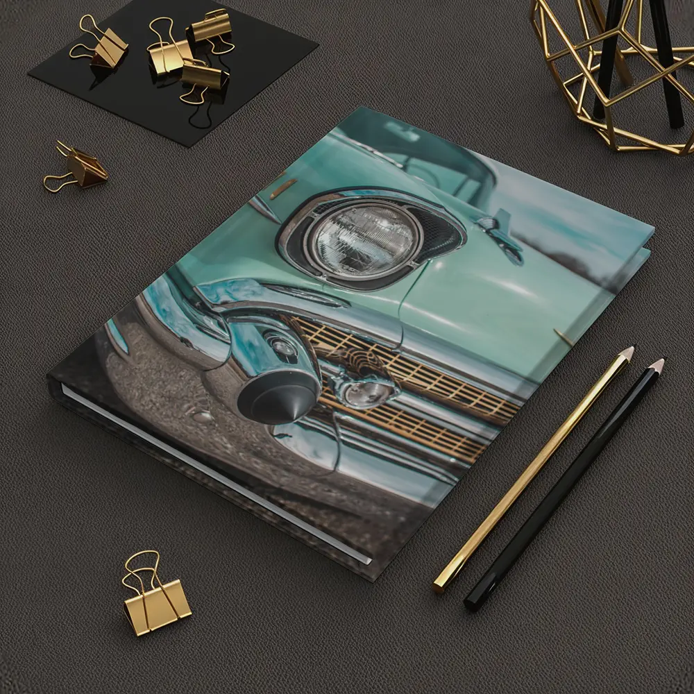 Classic Chevrolet Bel Air Teal Chrome Detail – Notebooks