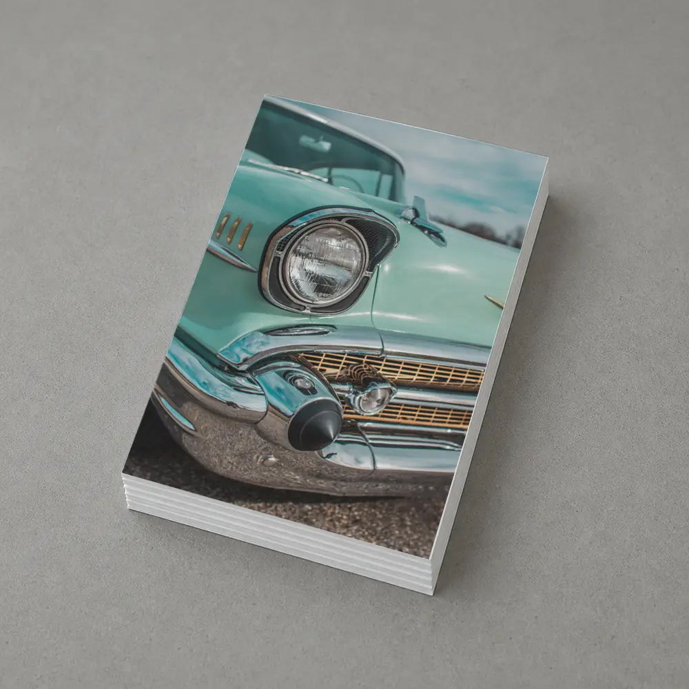 Classic Chevrolet Bel Air Teal Chrome Detail – Postcards