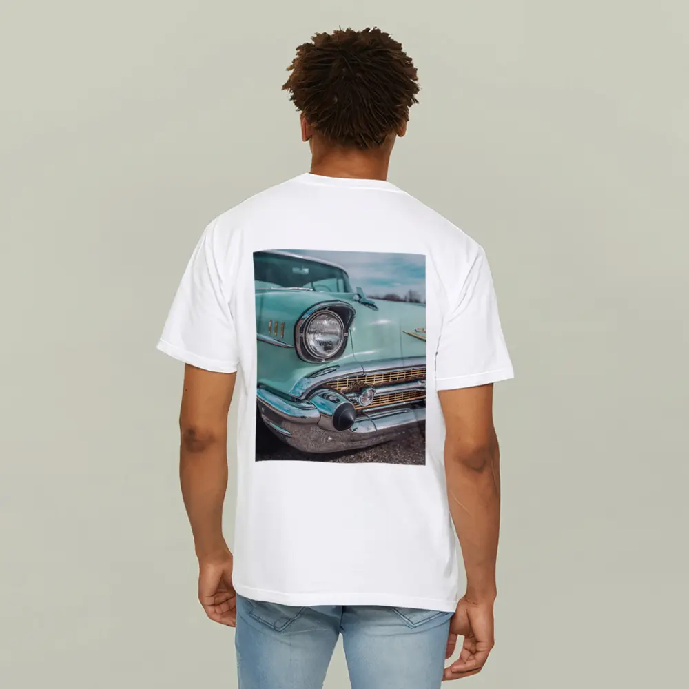 Classic Chevrolet Bel Air Teal Chrome Detail – T-Shirts