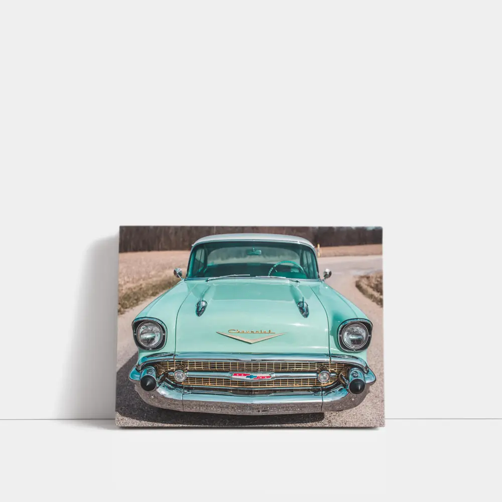 1957 Chevrolet Bel Air Front View Road – Wall Art