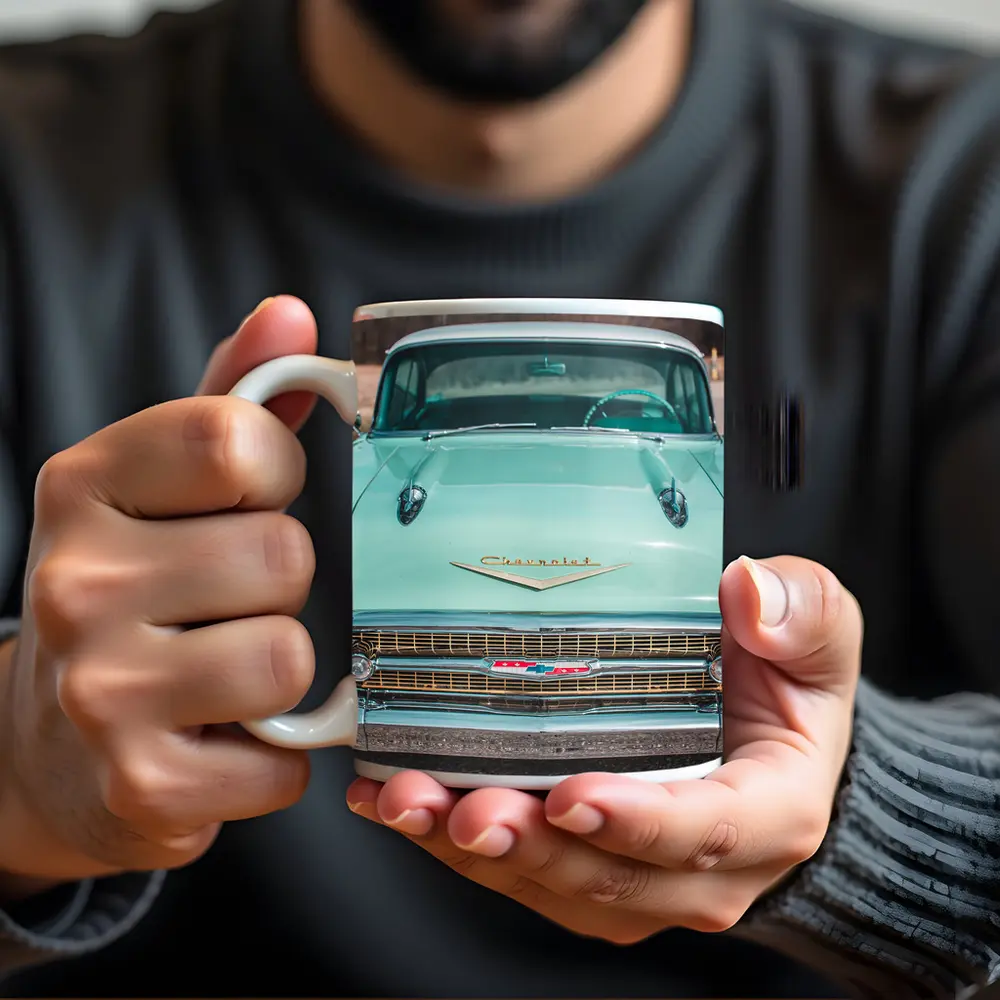 1957 Chevrolet Bel Air Front View Road – Mugs