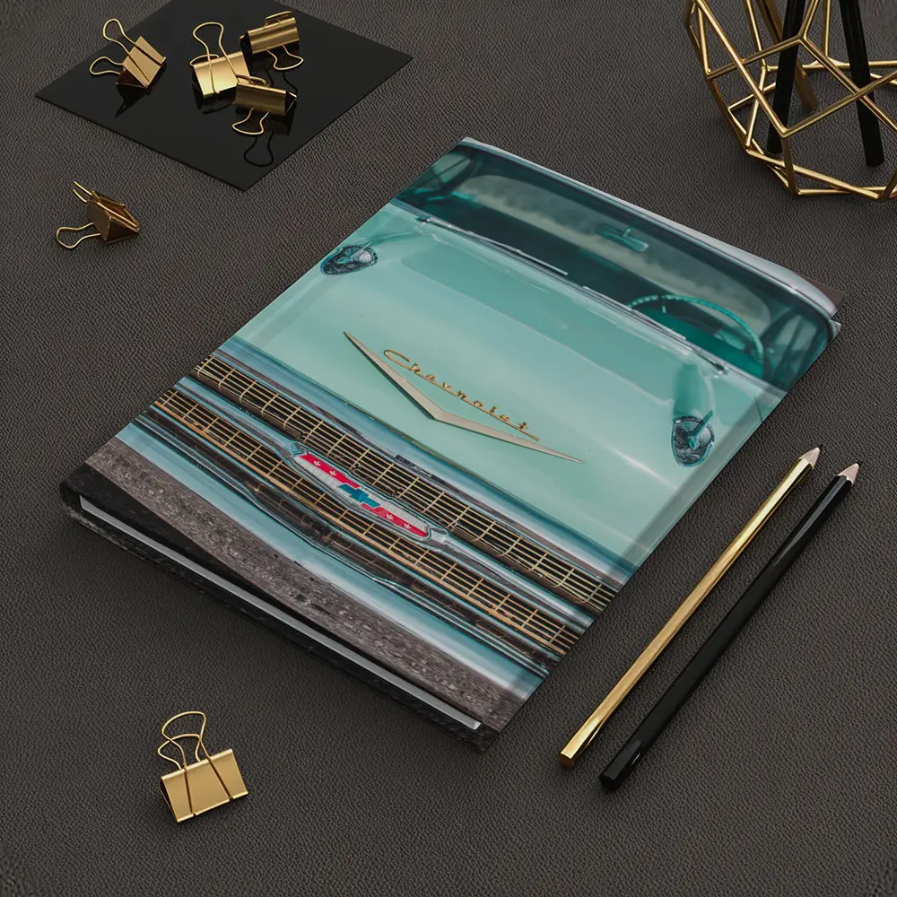 1957 Chevrolet Bel Air Front View Road – Notebooks