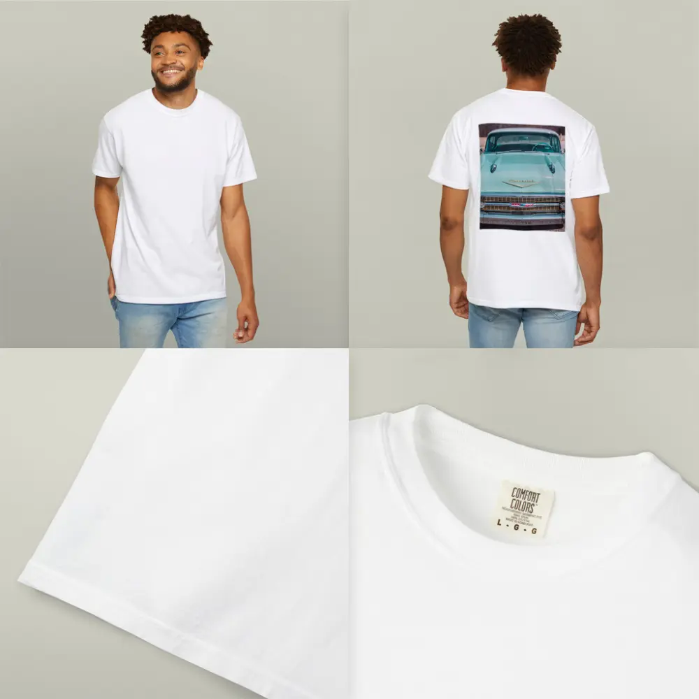 1957 Chevrolet Bel Air Front View Road – T-Shirts