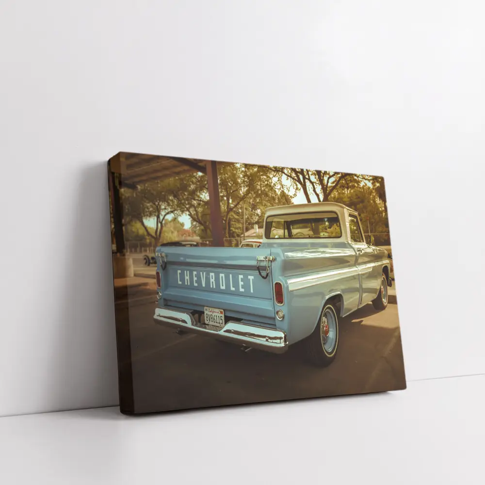 Classic Chevrolet Pickup Truck Parking Lot – Wall Art