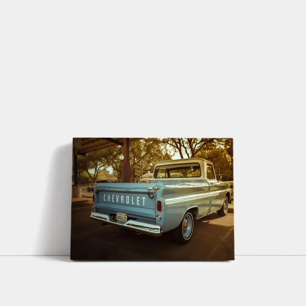 Classic Chevrolet Pickup Truck Parking Lot – Wall Art