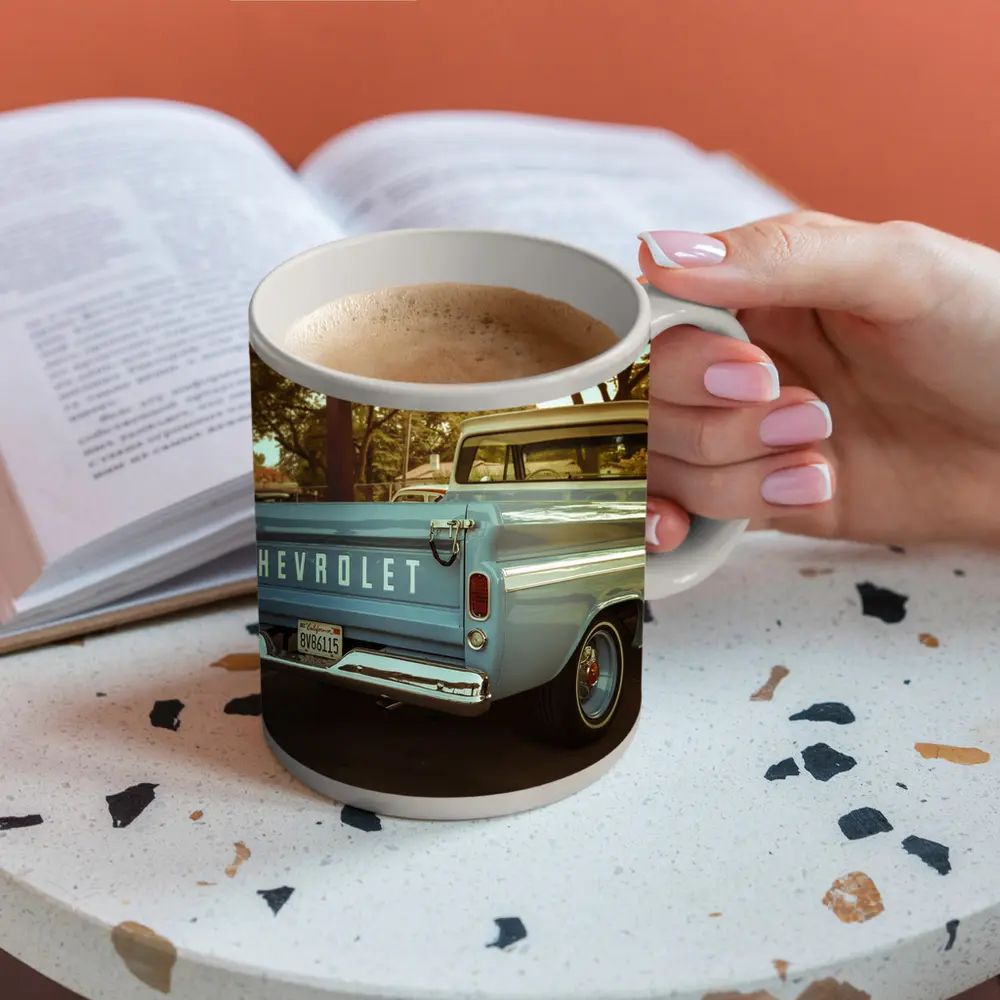 Classic Chevrolet Pickup Truck Parking Lot – Mugs