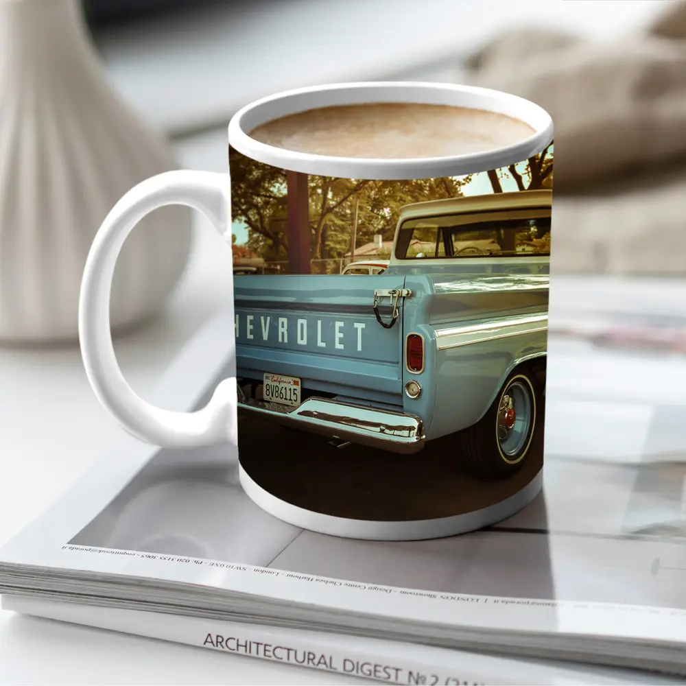 Classic Chevrolet Pickup Truck Parking Lot – Mugs