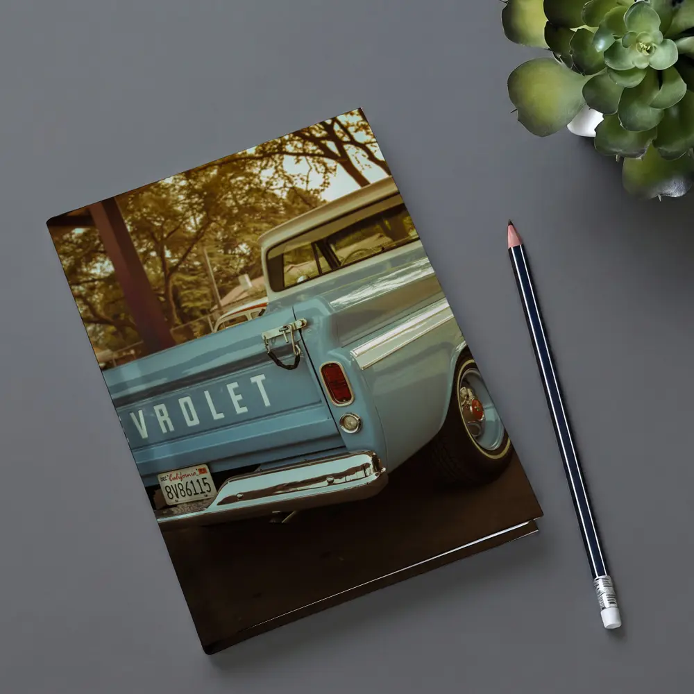 Classic Chevrolet Pickup Truck Parking Lot – Notebooks