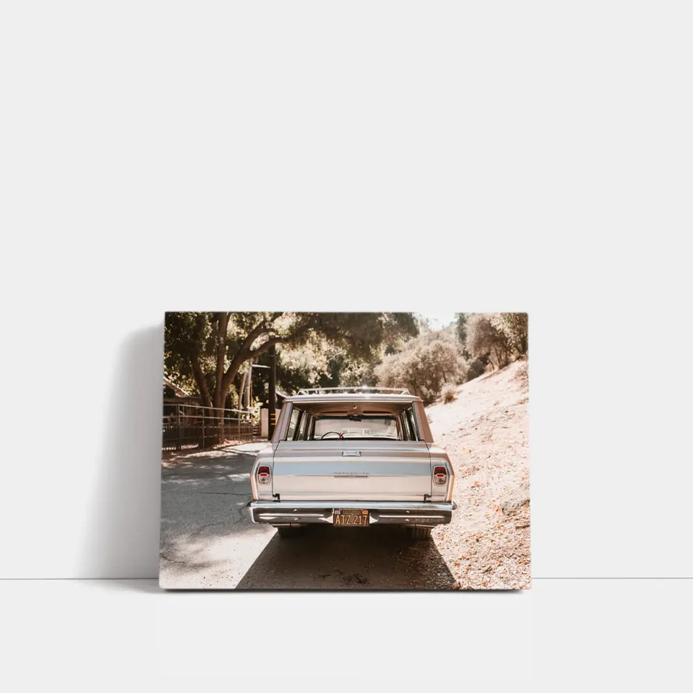Classic Chevrolet Wagon Rear View Driveway – Wall Art