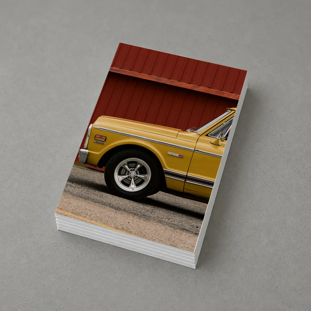Chevrolet C10 Cheyenne Yellow Truck Red Barn – Postcards