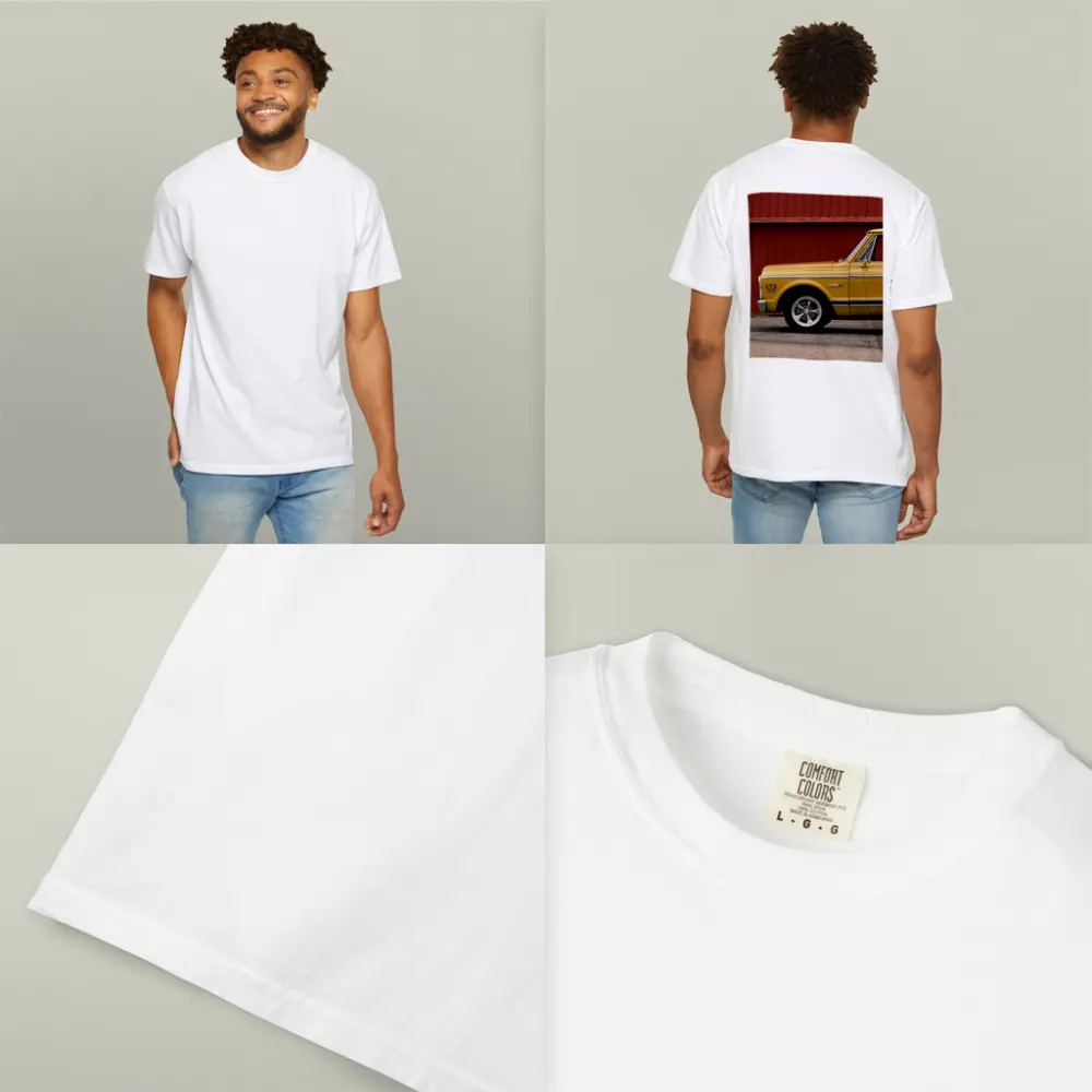 Chevrolet C10 Cheyenne Yellow Truck Red Barn – T-Shirts