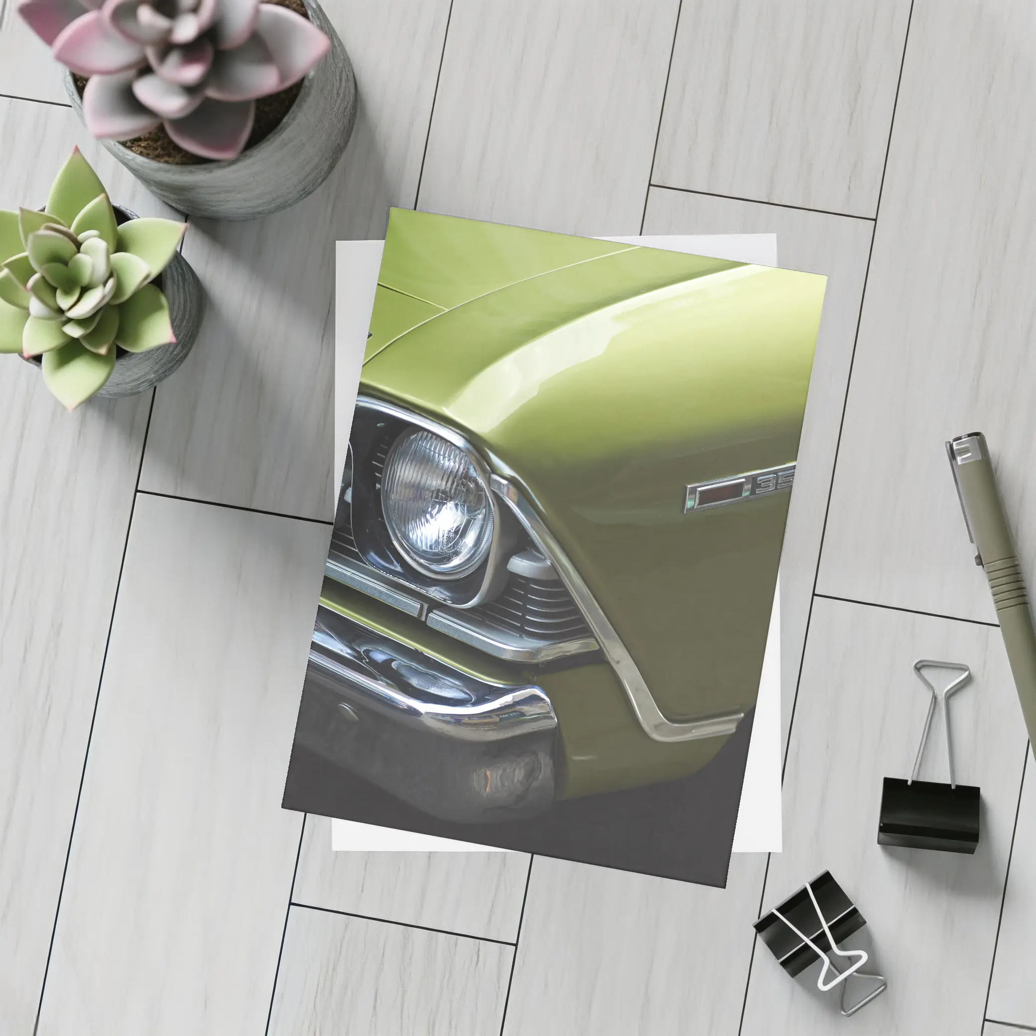 Chevrolet Chevelle Classic Muscle Car Green – Postcards