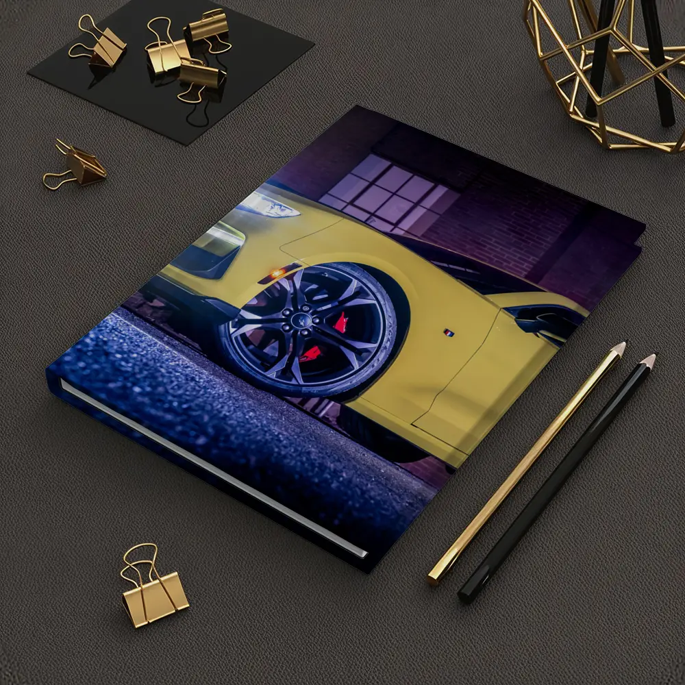 Chevrolet Camaro Yellow Night Urban Street – Notebooks