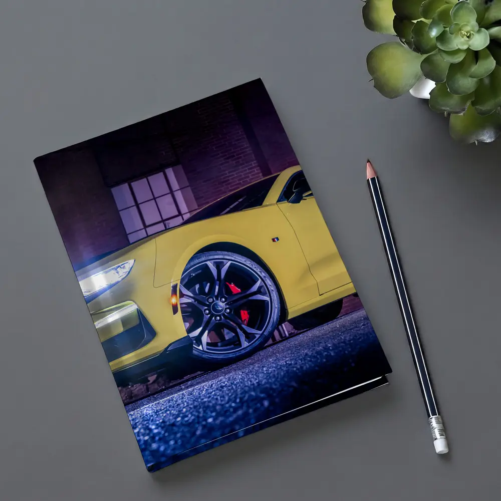 Chevrolet Camaro Yellow Night Urban Street – Notebooks
