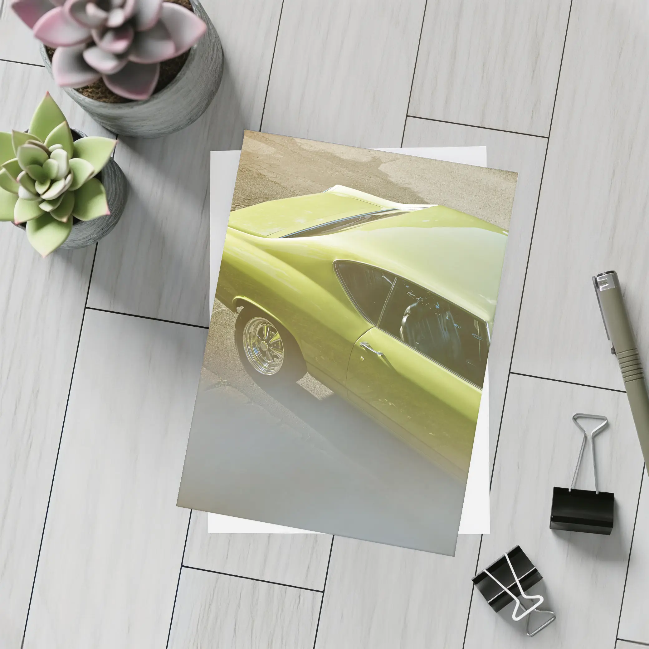Chevrolet Chevelle Muscle Car Street Shot – Postcards