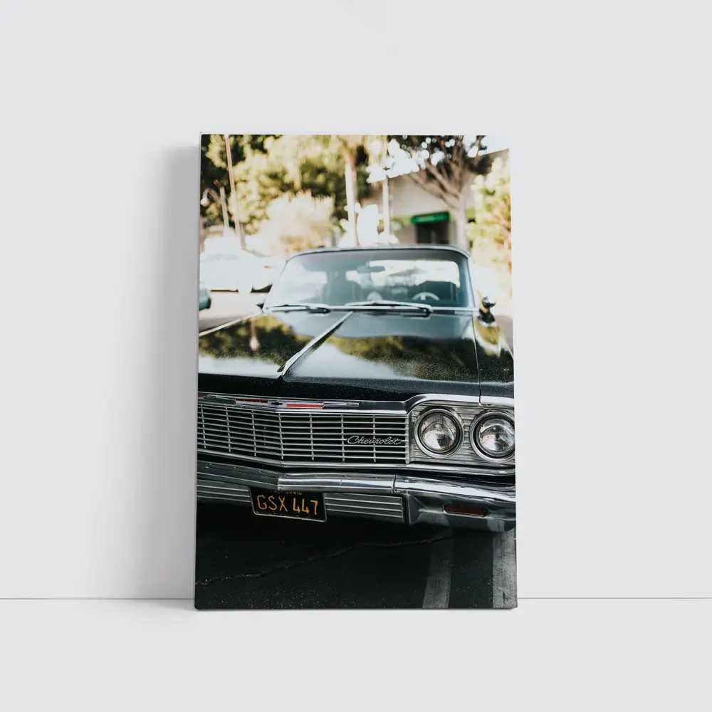 Classic Chevrolet Impala Black Parking Lot – Wall Art