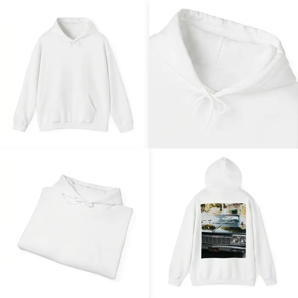 Classic Chevrolet Impala Black Parking Lot – Hoodies