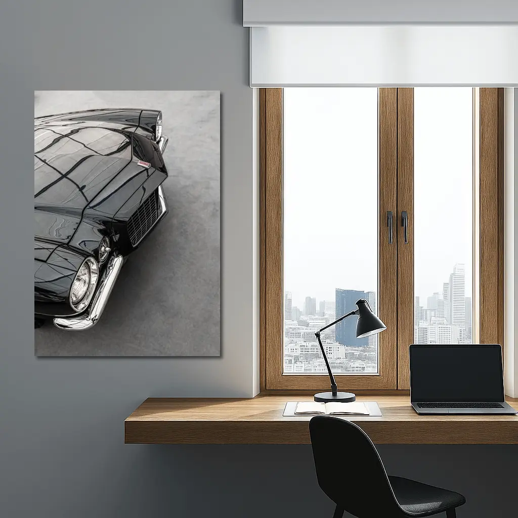 Black Chevrolet Camaro Classic Muscle Car – Wall Art