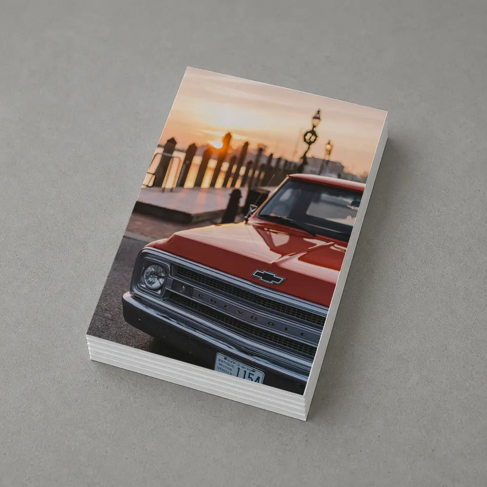 Chevrolet Classic Truck Sunset Harbor View – Postcards