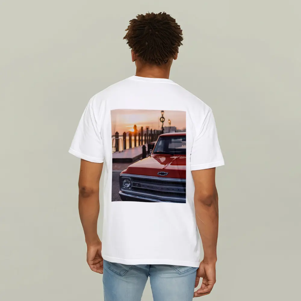 Chevrolet Classic Truck Sunset Harbor View – T-Shirts