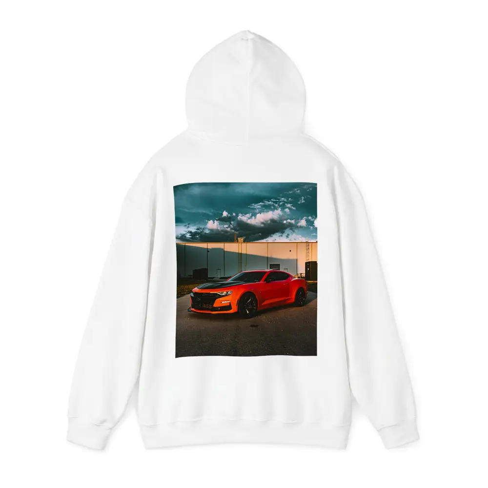 Chevrolet Camaro Orange Muscle Car Stormy Sky – Hoodies