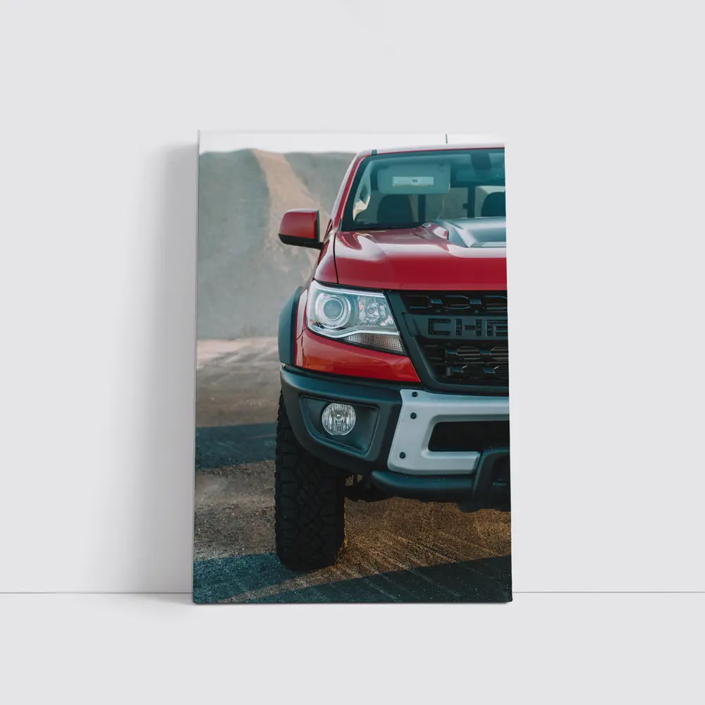 Red Chevrolet Colorado ZR2 Front Close Up – Wall Art
