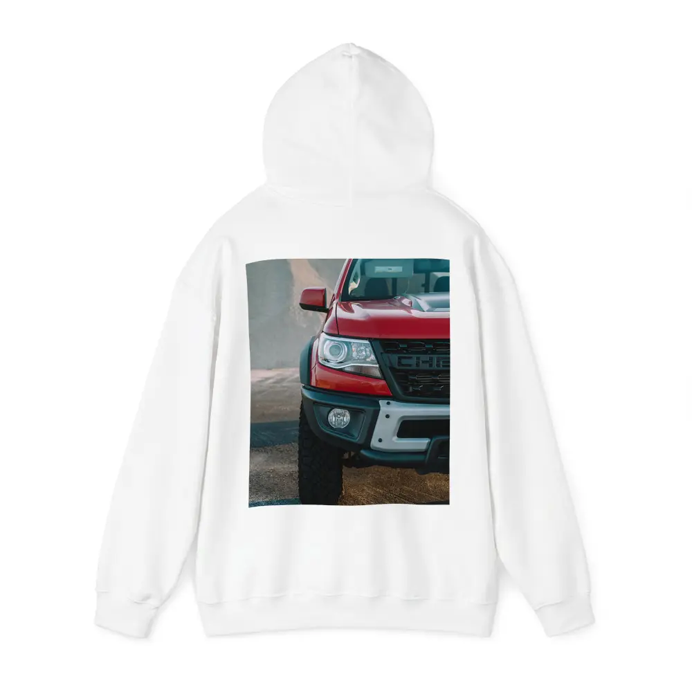 Red Chevrolet Colorado ZR2 Front Close Up – Hoodies