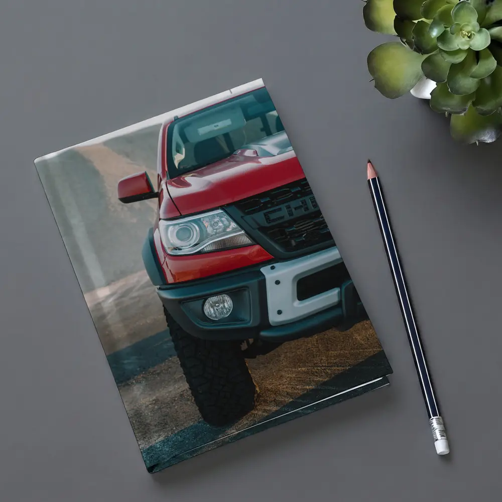 Red Chevrolet Colorado ZR2 Front Close Up – Notebooks