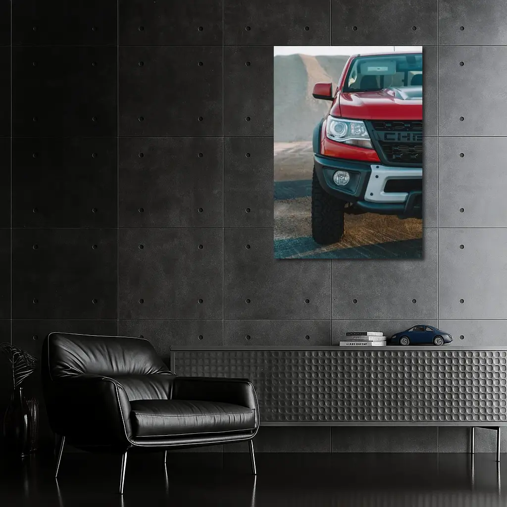Red Chevrolet Colorado ZR2 Front Close Up – Wall Art