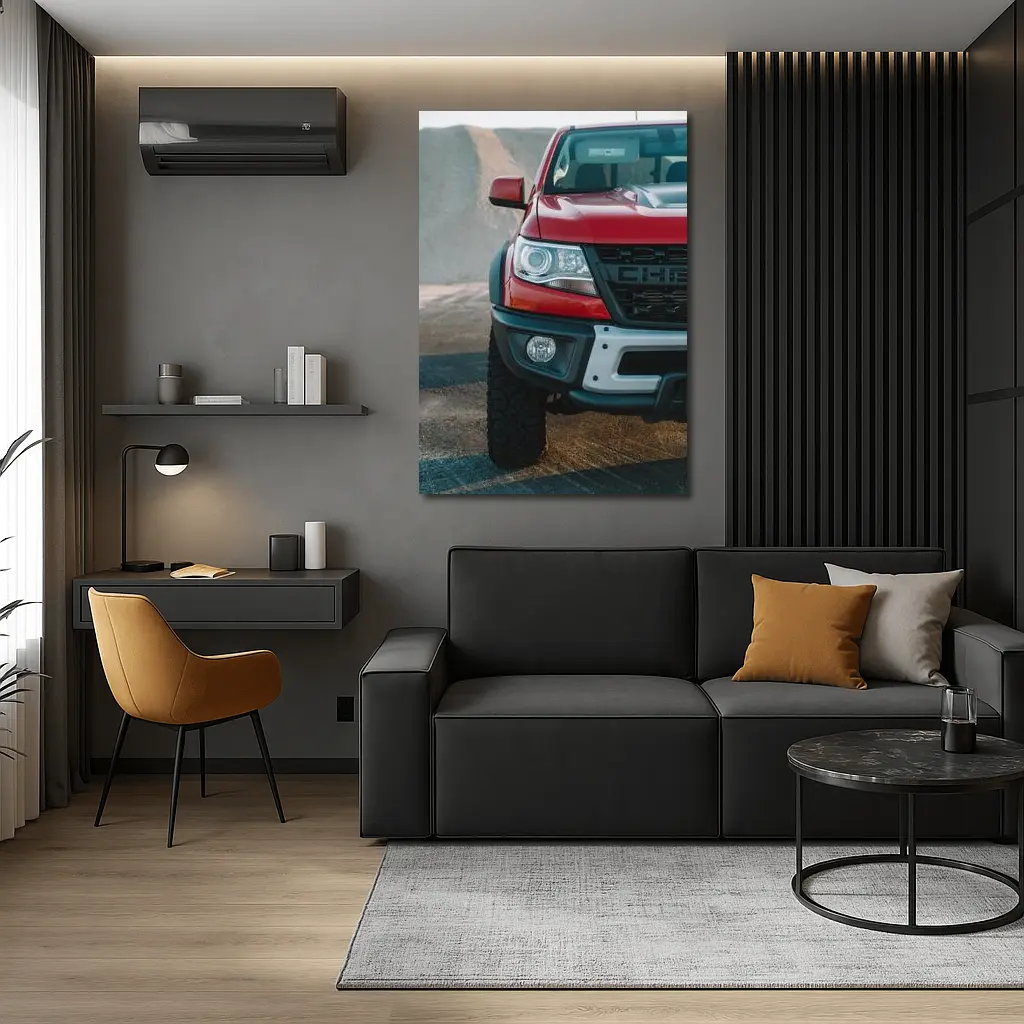 Red Chevrolet Colorado ZR2 Front Close Up – Wall Art