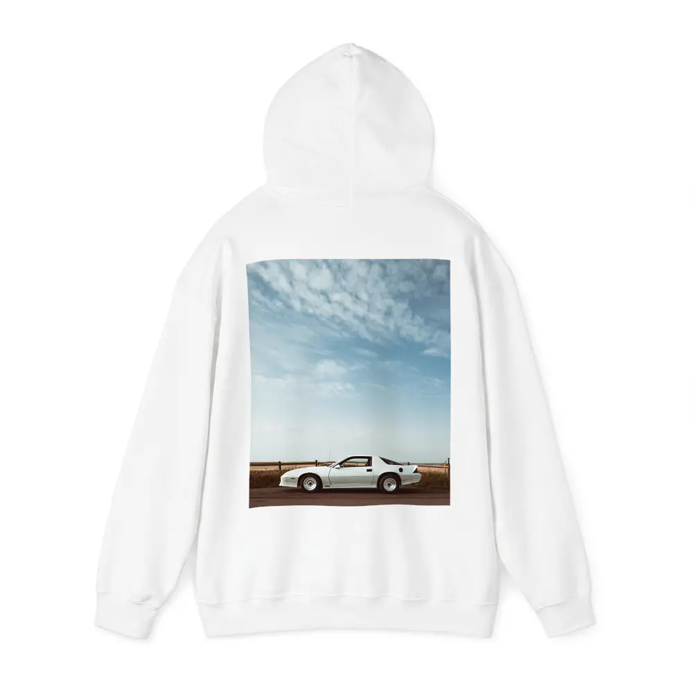Chevrolet Camaro White Classic Under Open Sky – Hoodies