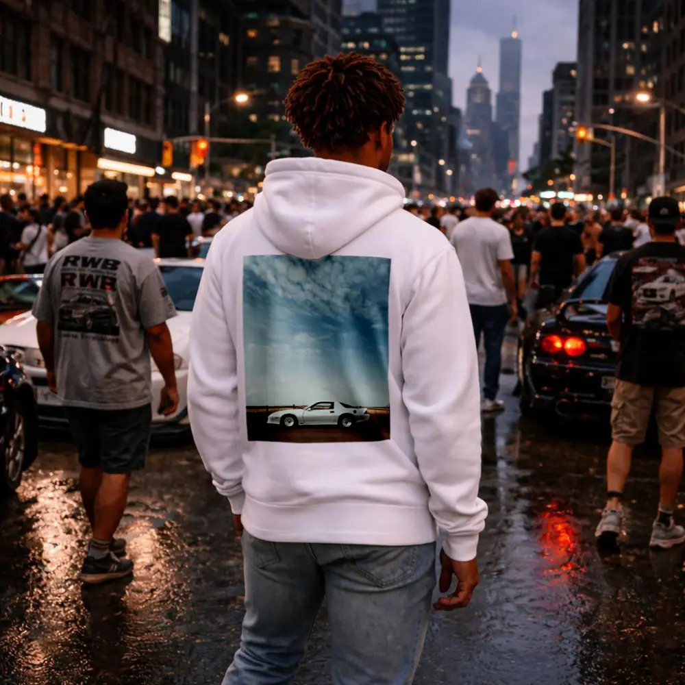 Chevrolet Camaro White Classic Under Open Sky – Hoodies